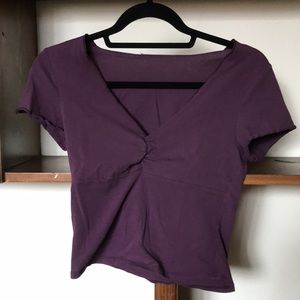 Purple scrunch top